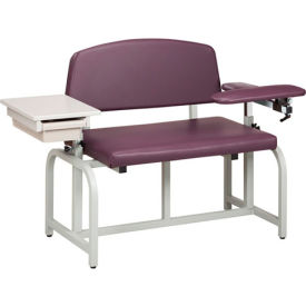 Lab X Series Bariatric Blood Drawing Chair with Padded Flip Arm and Drawer