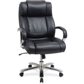 Big and Tall Leather Chair with UltraCoil Comfort - Black