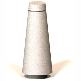 BLT Tapered Round Concrete Bollard, 12" Dia X 30" H, Type B Mount, Tan