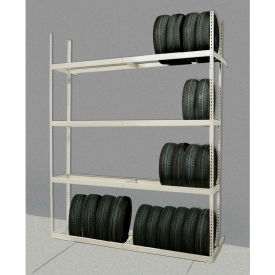 Single Row Tire Storage Shelving 60"W x 21"D x 84"H 3 Levels Add-on Tan