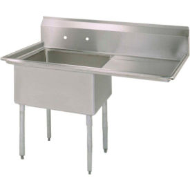 1-Comp Sink, 18X18X12 Deep, 8 Faucet Holes, 18R Drainboard, Galvanized Legs