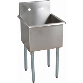1-Compartment Budget Sink, 24 X 24 X 14 Deep, Galvanized Legs