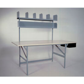Bulman Products Standard Packing Workbench W/Shelves & Parts Drawer, Laminate Safety Edge, 84"Wx36"D