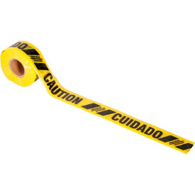 Caution Barricade Tape, 3" X 500', Yellow/Black