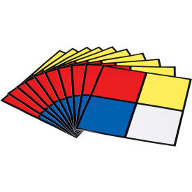 Hazardous Materials Diamond Label, 10" X 10", Red/Yellow/Blue/White