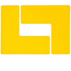 104445 ToughStripe Floor Corner Marks, Polyester, 3"W, 20/Pack, Yellow