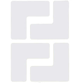 104335 ToughStripe Floor Corner Marks, Polyester, 2"W, 20/Pack, White