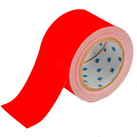 104343 ToughStripe Floor Marking Tape, Polyester, 3"W X 100'L, Red