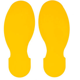 104409 ToughStripe Floor Footprints, 3-1/2" W, 10/Pack, Yellow