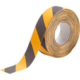Anti-Slip Black/Yellow Striped Tape Roll, 2" X 60 Feet