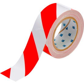 104318 ToughStripe Floor Marking Tape, 2" W X 100'L, Red/White