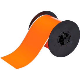 Indoor-Outdoor Industrial Vinyl Labels, 4"W X 100'L, Orng