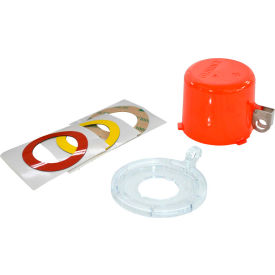 Push Button Lockout Cover, 30.5 Mm Poly Base, Yellow