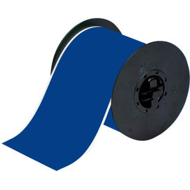 Indoor-Outdoor Industrial Vinyl Labels, 4"W X 100'L, Blue