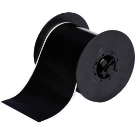 Indoor-Outdoor Industrial Vinyl Labels, 4"W X 100'L, Black