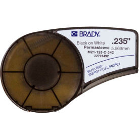 PermaSleeve Wire Marking Sleeves, 1-8" Dia X 7'L, Black-White