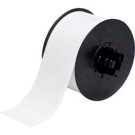Indoor-Outdoor Industrial Vinyl Labels, 2-1-4"W X 100'L, White