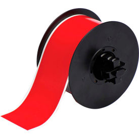 Indoor-Outdoor Industrial Vinyl Labels, 2-1-4"W X 100'L, Red