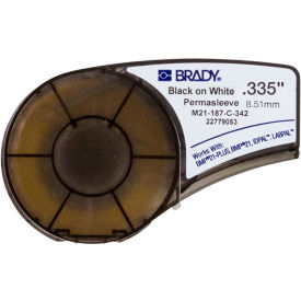 PermaSleeve Wire Marking Sleeves, 3-16" Dia X 7'L, Black-White