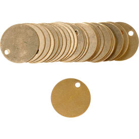 Blank Valve Tag, 25/Pkg, Brass, 1-1/2" Dia.