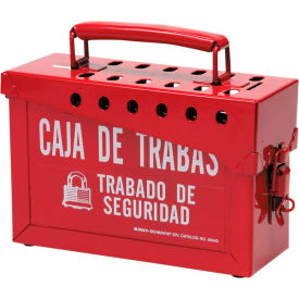 Group Lockout Box, Spanish, Steel, 9"W X 6"H