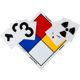 Vinyl Sign Kit, 15" X 15", Red/Yellow/Blue/White