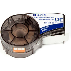 Self-Laminating Vinyl Wire & Cable Labels, 1-1-4"W X 14'L, Blk-Wht