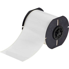 Indoor-Outdoor Industrial Vinyl Labels, 4"W X 100'L, White,