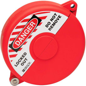 Gate Valve Lockout, 5" to 6-1/2" Diameter, With Danger Label, Polypropylene