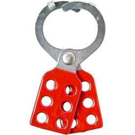 Steel Lockout Hasp with Tab, 31/64" Jaw Clearance, 1-1/2"W X 4-31/32"H