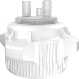 Open Top Carboy Cap, Adapter With Two 1/2" Hose Barbs, 83mm