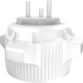 Open Top Carboy Cap, Adapter With Two 1/4" Hose Barbs, 83mm