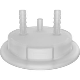 Justrite Molded Adapter for Carboy Cap, Two 1/4" Hose Barbs and Vent