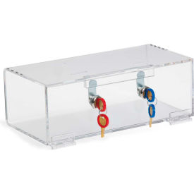 Double Lock Clear Acrylic Refrigerator Lock Box, All Locks Keyed Different