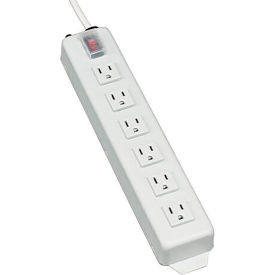 Safety Power Strip, 6 NEMA 5-15R Outlets, 15-Amp, 15' Cord