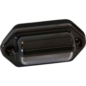 2" License/Utility Light With 2 LED, Black, Stripped Leads