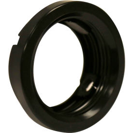 2.5" Round Black Grommet, Flush Mount, Fully Open Back