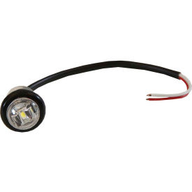 .75" Round Marker Clearance Lights - 1 LED Clear With Stripped Leads