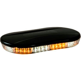 Amber/Clear Oval Mini Light Bar With 40 LED - 9.875 x 6.75 x 1.625 Inch