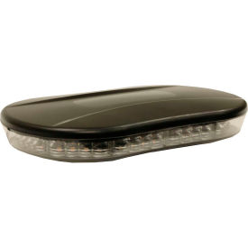 Amber Oval Mini Light Bar With 40 LED - 9.875 x 6.75 x 1.625 Inch