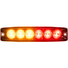 5.14" Amber/Red Surface Mount Ultra-Thin LED Strobe Light