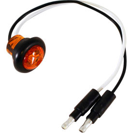 .75" Round Marker Clearance Lights - 1 LED Amber With Male Bullets
