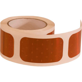 3.5" Amber Rectangular DOT Stick-On Reflectors - 500 Per Roll