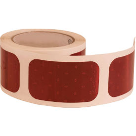 3.5" Red Rectangular DOT Stick-On Reflectors - 500 Per Roll