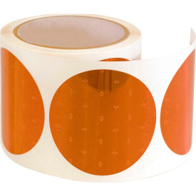 3" Amber Round Stick-On Reflectors - 100 Per Roll - 5623001