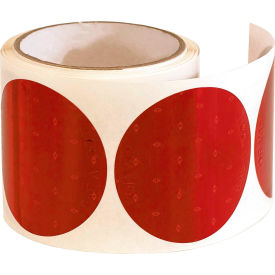 3" Red Round DOT Stick-On Reflectors - 100 Per Roll