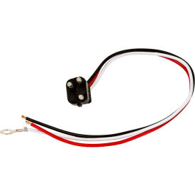 DOT Light Plug 3-Pin Straight Male With 2 Blunt Cut Ends And #10 Ring On Ground