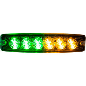 5.14" Amber/Green Surface Mount Ultra-Thin LED Strobe Light