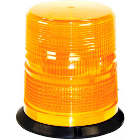 Amber 6 LED Beacon Light With Tall Lens - 6.75" Diameter x 6.75" Tall