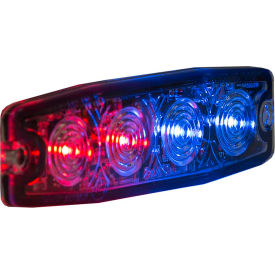 4.4" Red/Blue Surface Mount Ultra-Thin Strobe Light With 4 LED